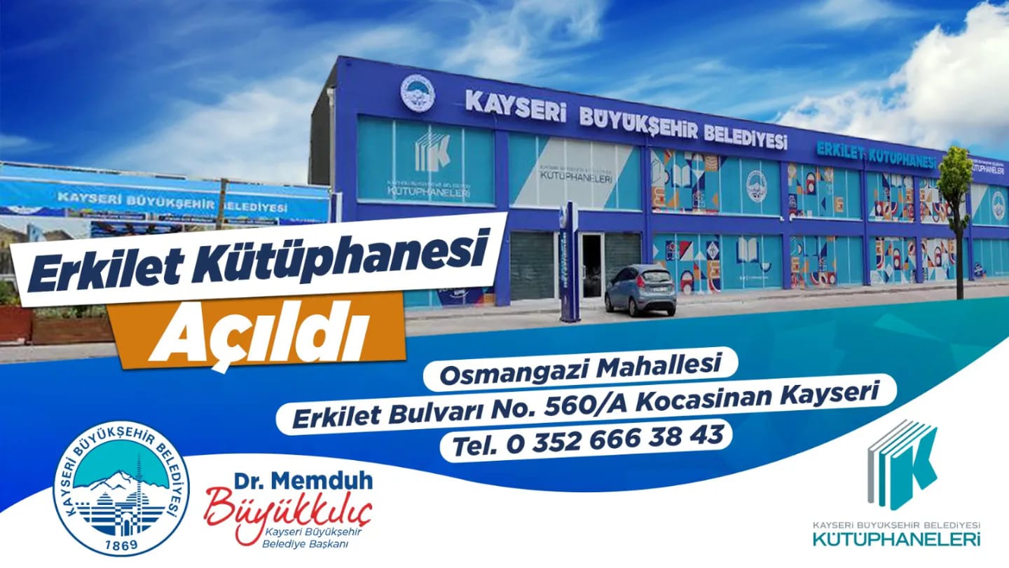 Kayseri Büyükşehir Belediyesi Erkilet Semtine Kitap Tutkunlarını Sevindirecek Bir Kütüphane Açıyor