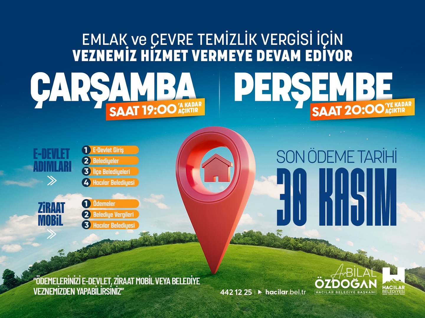 Hacılar Belediyesi, Vergi Ödemelerini Kolaylaştırıyor