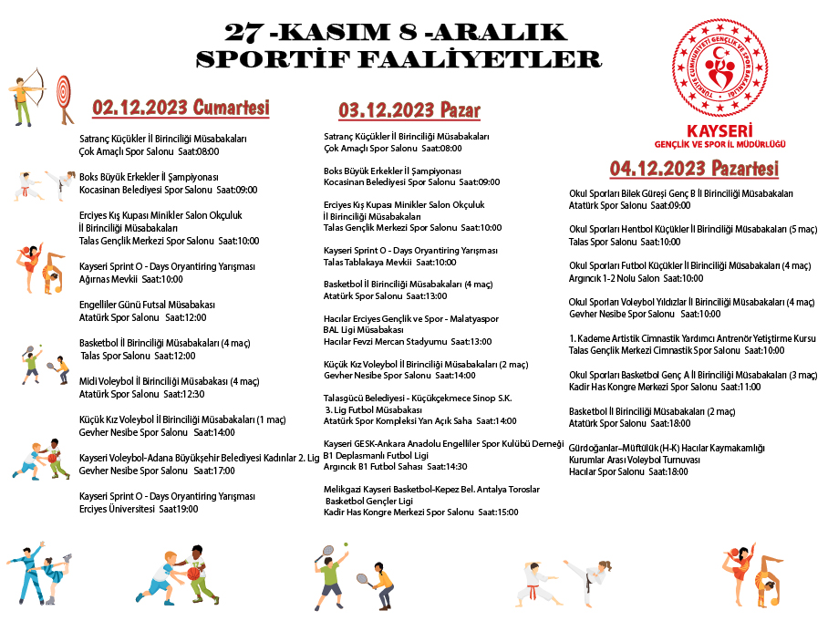 Kayseri'de Gençlik ve Spor Etkinlikleri 2023'te Başlıyor!