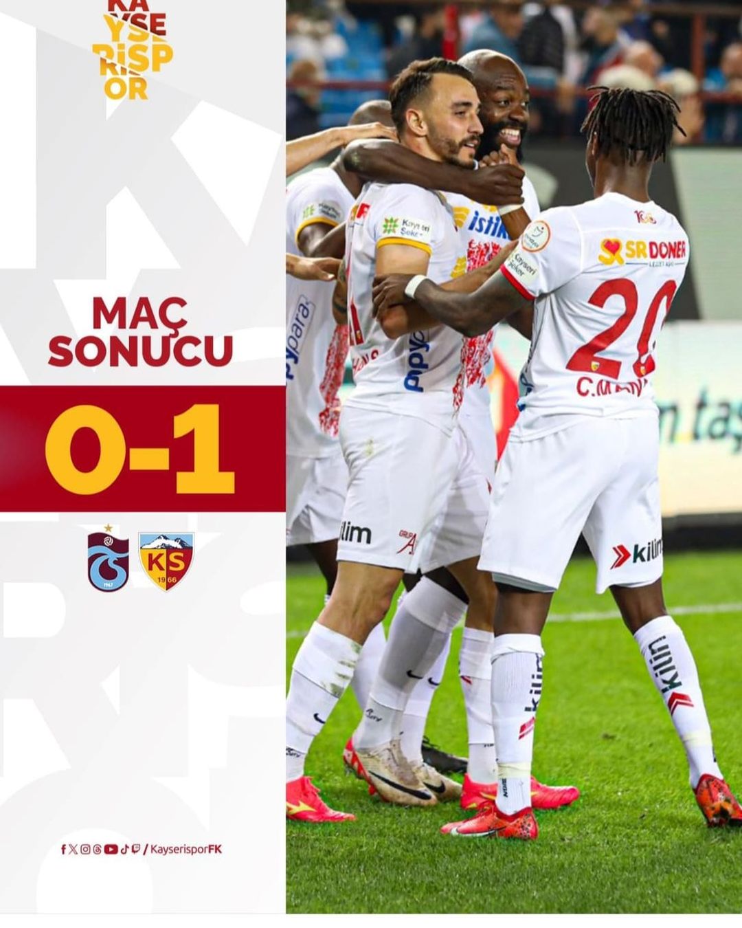Kayserispor'un Trabzonspor'u mağlup ettiği müthiş maç