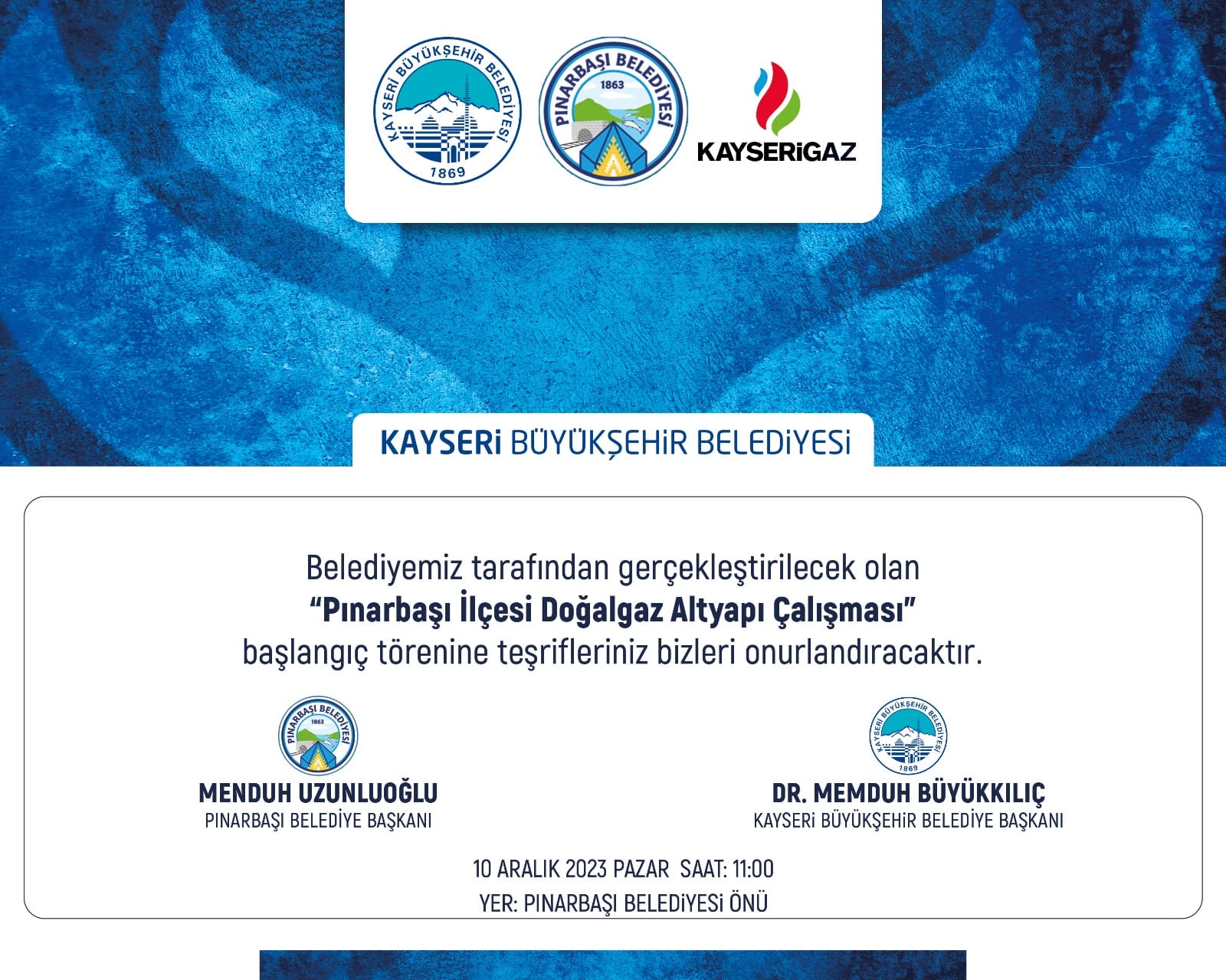 Pınarbaşı, doğalgaz altyapısıyla kışa hazırlanıyor