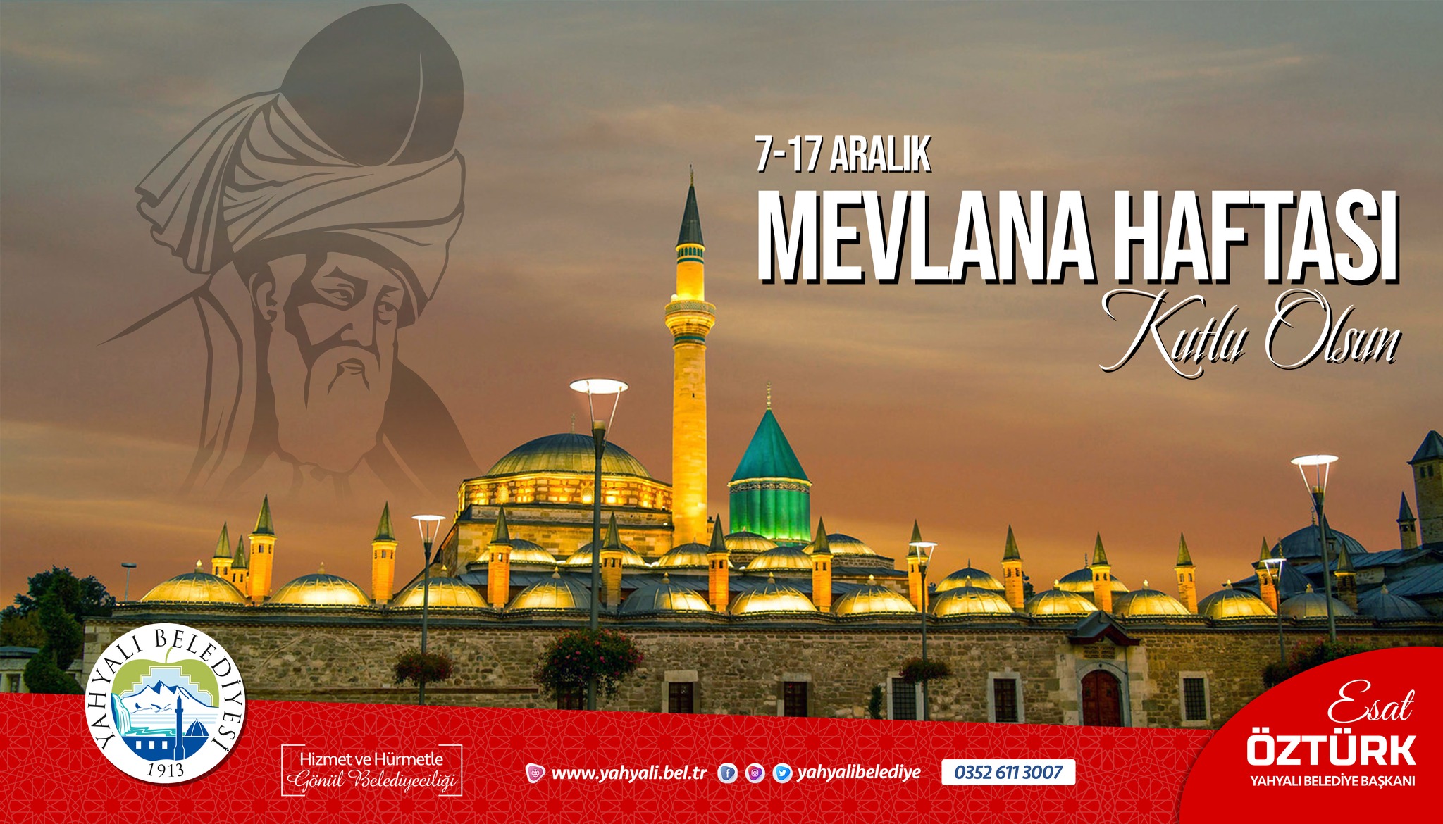 Yahyalı Belediye Başkanı, Mevlana'yı Anma Haftası için değerleri kitaplara benzetiyor