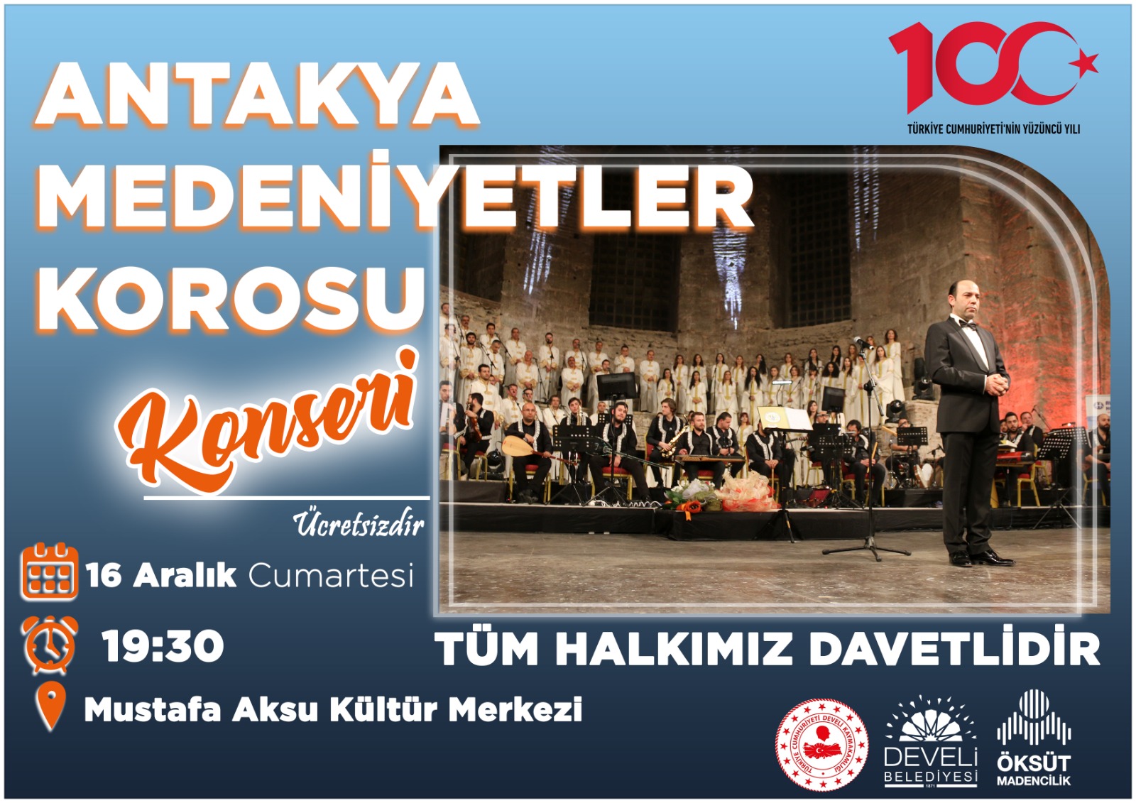 Antakya Medeniyetler Korosu, Develi'de Müzik Ziyafeti Sunacak
