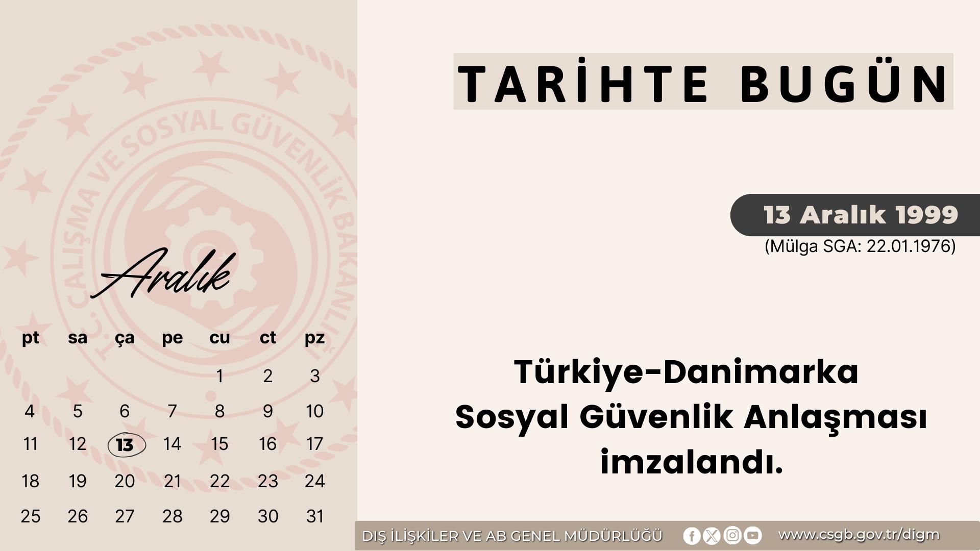 Türkiye ve Danimarka Arasında İmzalanan Sosyal Güvenlik Anlaşması 20 Yılı Geride Bıraktı