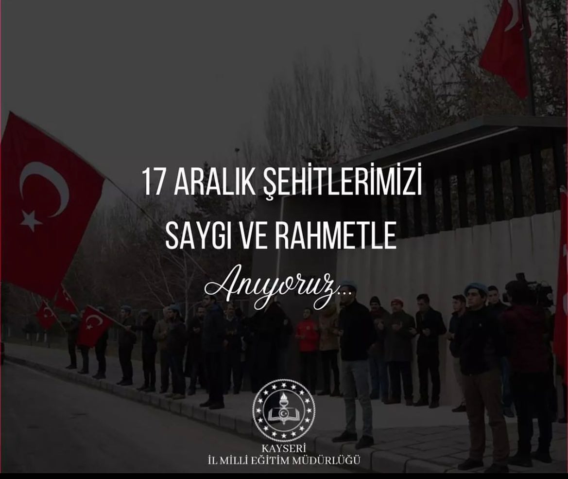 Kayseri, 17 Aralık Şehitlerini Anıyor