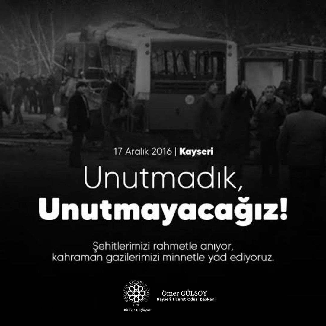 Kayseri, Şehitlerini Anma Töreniyle Teröre Birlik Mesajı Verdi