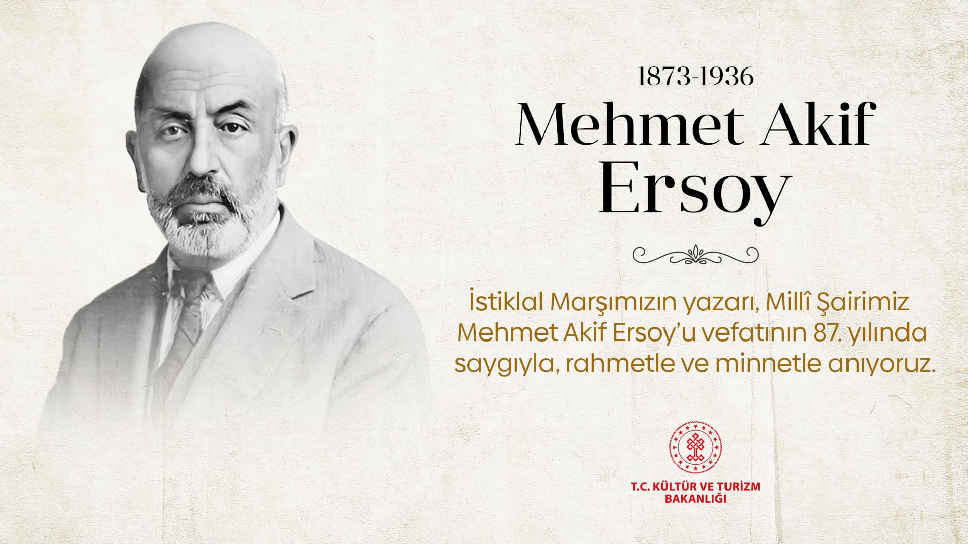 Türkiye, Mehmet Akif Ersoy'u ölüm yıl dönümünde saygıyla anıyor.