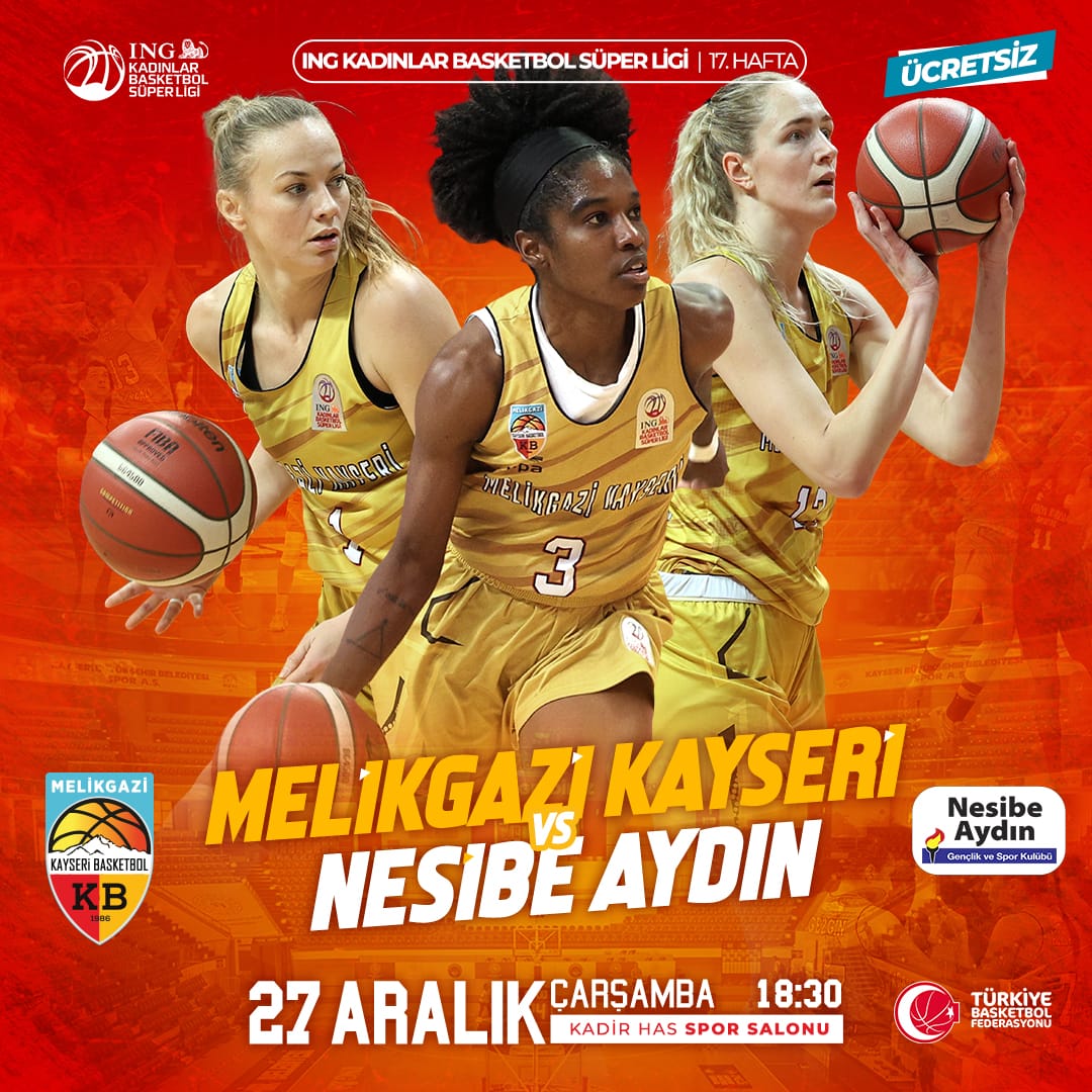 Melikgazi Basketbol Takımı, Nesibe Aydın ile kritik maça çıkıyor