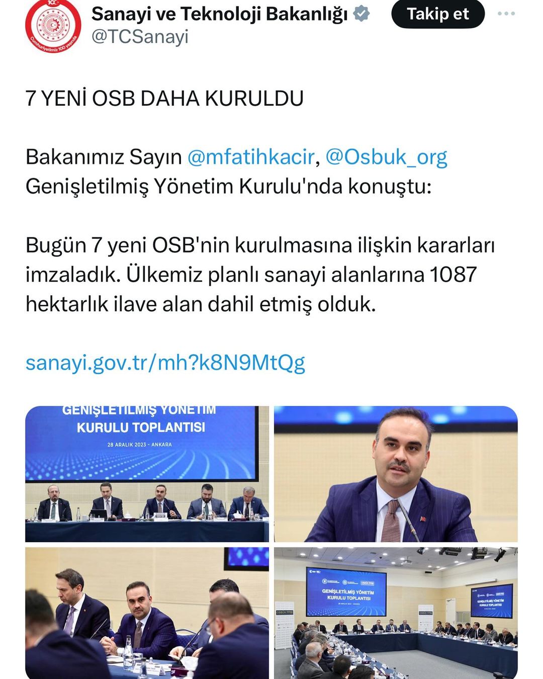 Kayseri'ye Büyük Yatırım: Erciyes OSB Projesi Hayata Geçiyor