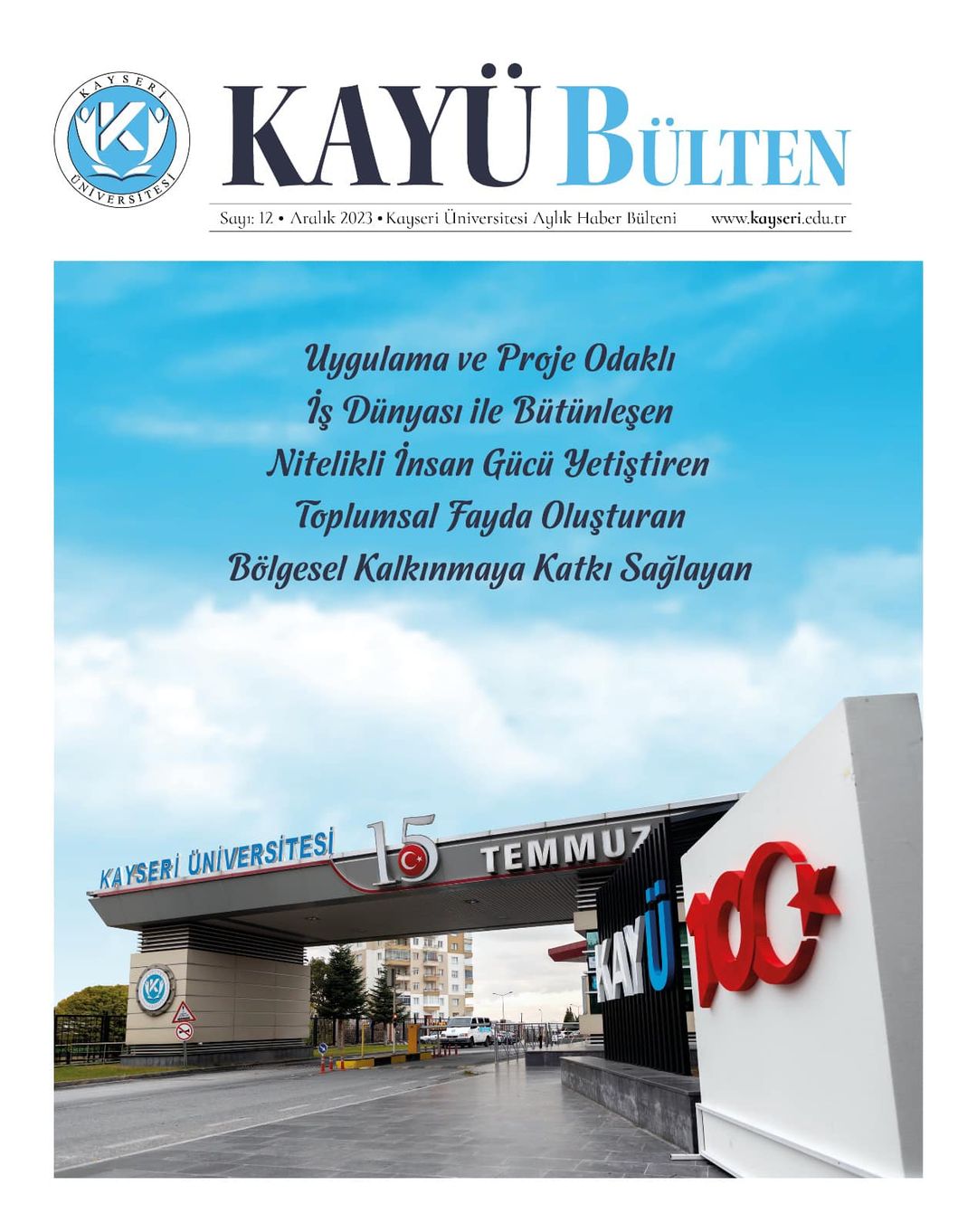 Kayseri Üniversitesi, KAYÜ Bülten'i Aralık 2023'te yayınladı
