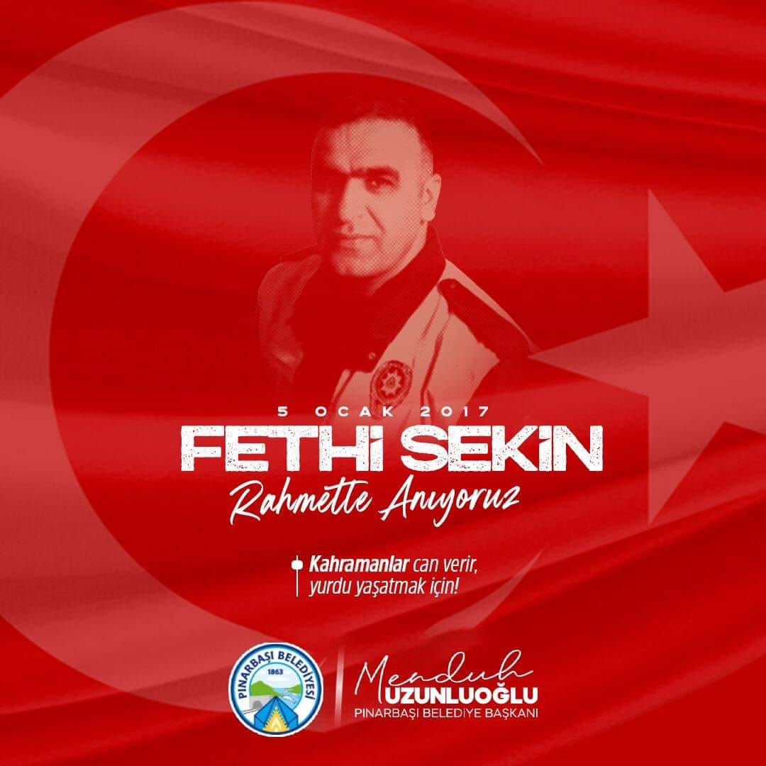 Pınarbaşı Belediyesi, Şehit Polis Memuru Fethi Sekin'i Anma Etkinlikleriyle Onurlandırıyor