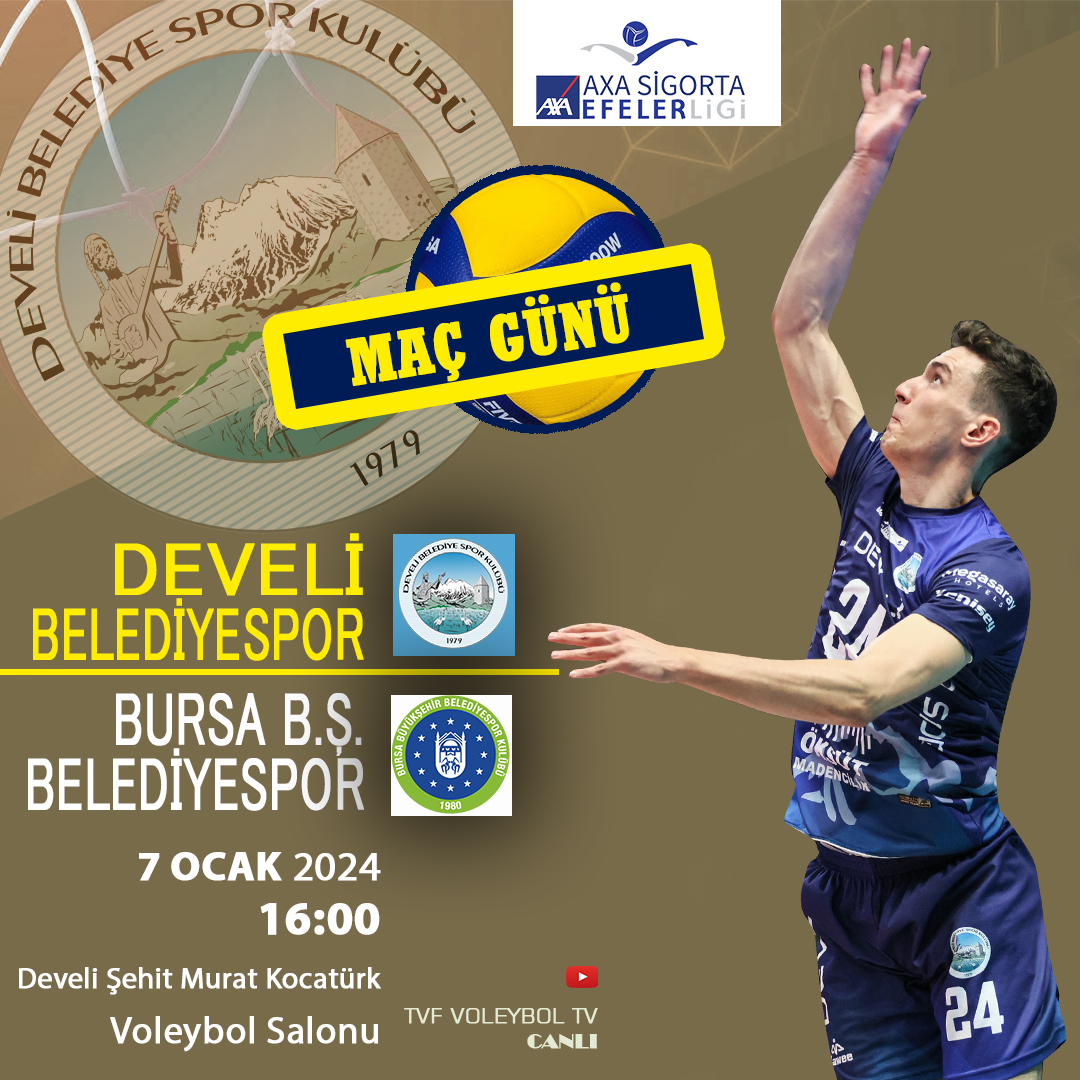 Develi Belediye Spor, AXA Sigorta Efeler Ligi'nde zorlu mücadele için hazır! Başarılı maçta destek olun!