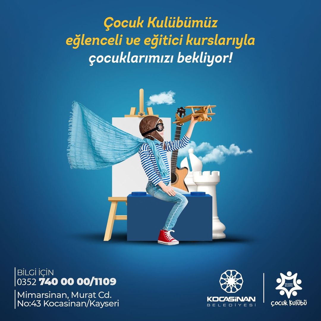 Kocasinan Belediyesi, Kış Dönemi Çocuk Kulübü'nde eğlenceli ve öğretici kurslara ev sahipliği yapıyor.