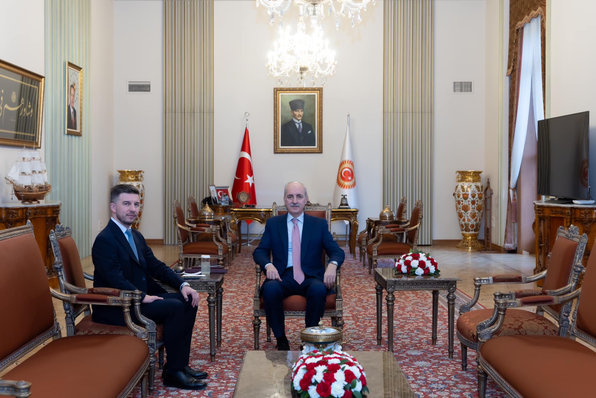 TBMM Başkanı Kurtulmuş, Bosna-Hersek Büyükelçisi'ni Ağırladı