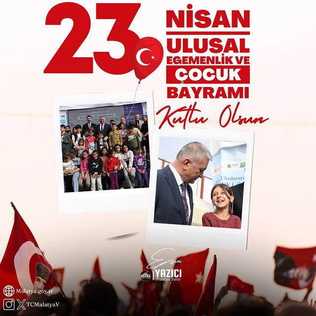 Malatya'da Coşkulu 23 Nisan Bayramı Kutlamaları