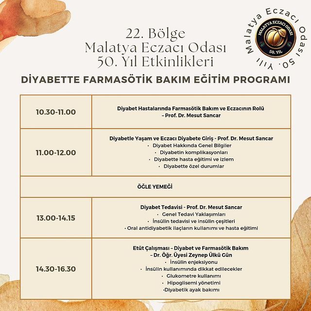9 Mayıs Perşembe Günü Eczacılık Eğitimi Programı