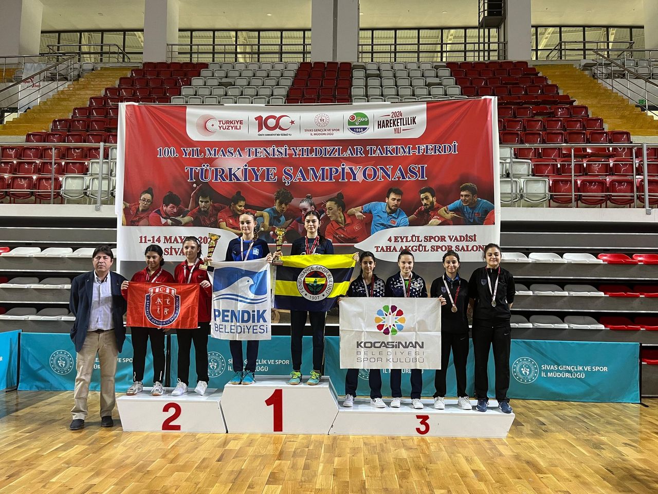 Kocasinan Belediyesi Masa Tenisi Takımı Türkiye Şampiyonu