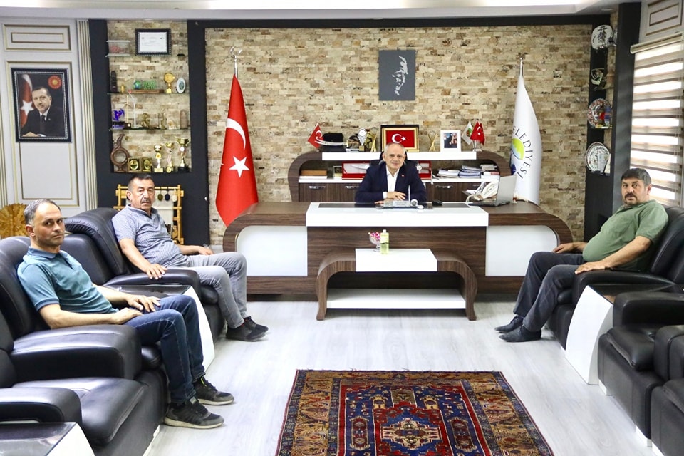 Yahyalı Çiftçi Malları Koruma Başkanı ve Heyeti Belediye Başkanını Ziyaret Etti