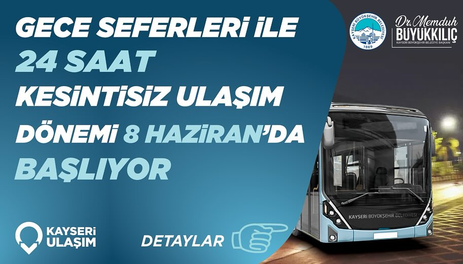 Kayseri'de Kesintisiz Ulaşım Başlıyor