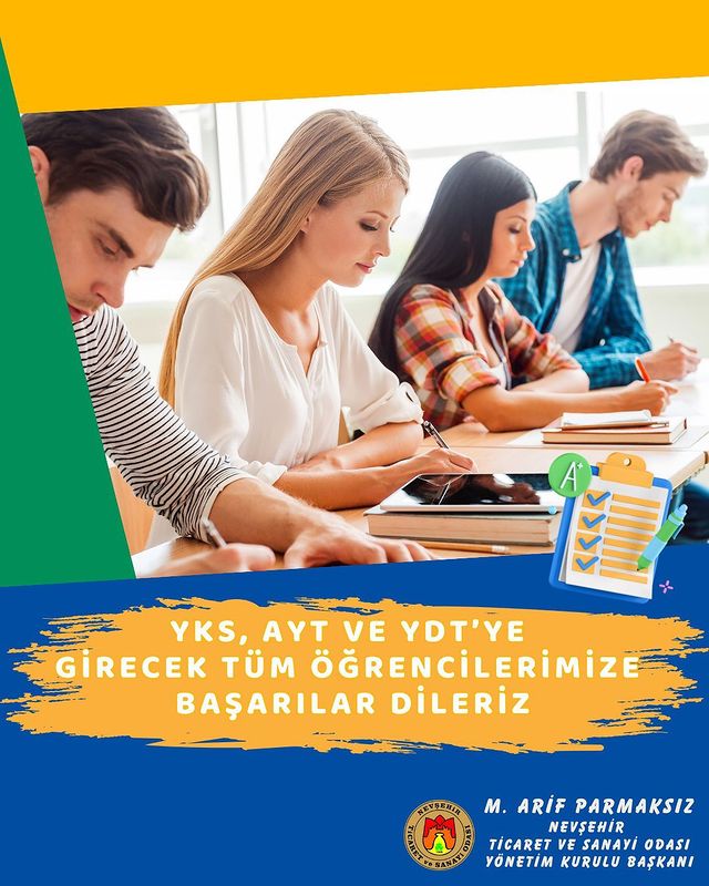 Yüksek Öğretim Kurumları Sınavı'na girecek olan öğrencilere başarılar