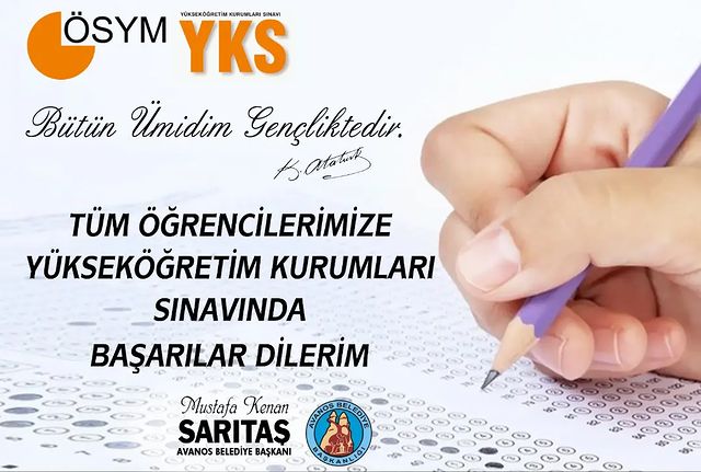 Avanos Belediye Başkanı Mustafa Kenan Sarıtaş'tan YKS'ye Girecek Gençlere Başarı Mesajı