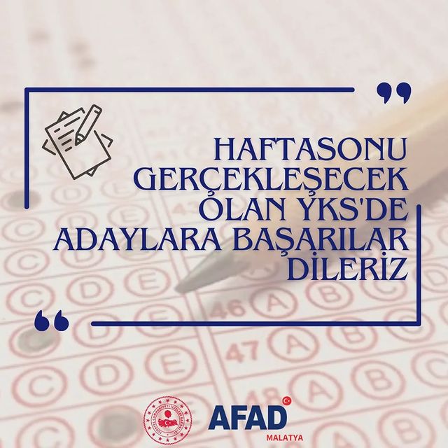 Malatya'da Üniversite Sınavı Öncesi Başarılar Dileğinde Bulunuldu