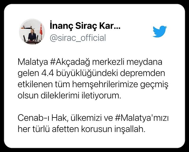 Malatya'da 4.4 Büyüklüğünde Deprem