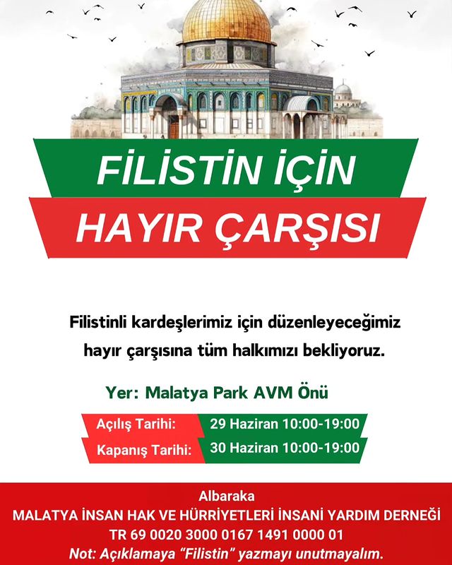 Malatya Genç İHH Gazze İçin Hayır Çarşısı Düzenliyor