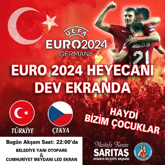 Bu Akşam Milli Maç Heyecanı Avanos'ta Dev Ekranda