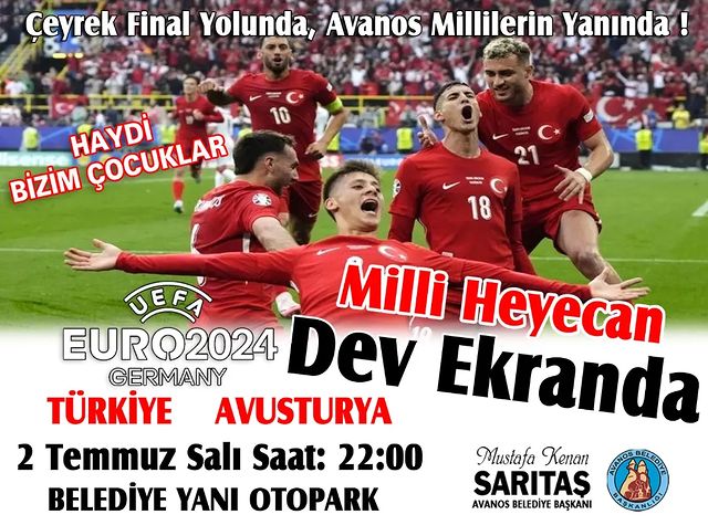 Türkiye - Avusturya Maçı Dev Ekranda