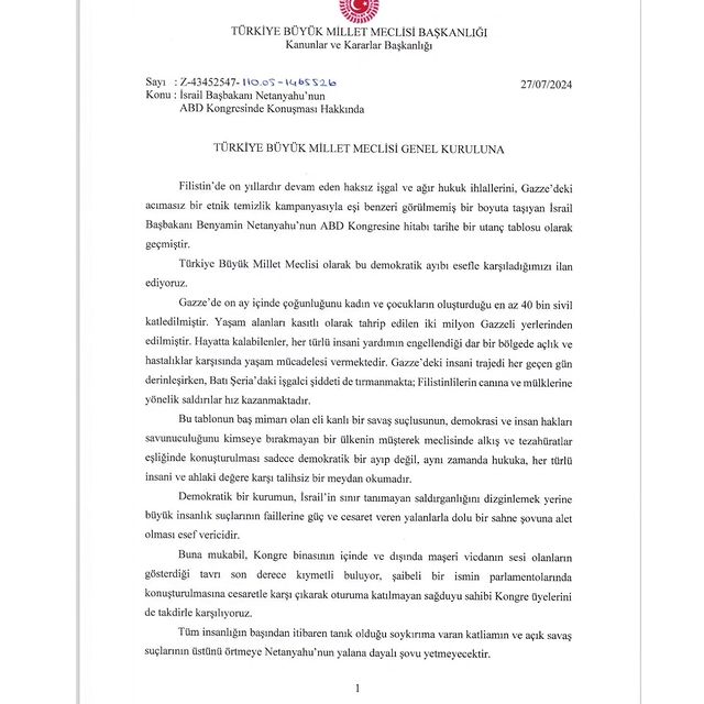 AK Parti Milletvekili Süleyman Özgün İsrail Başbakanı Netanyahu'yu Kınadı