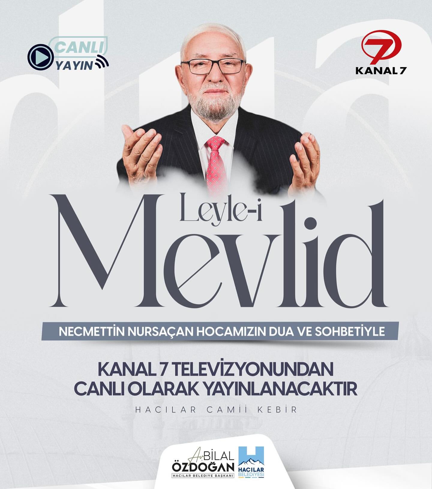 Hacılar'da Mevlid Kandili etkinliği düzenlenecek