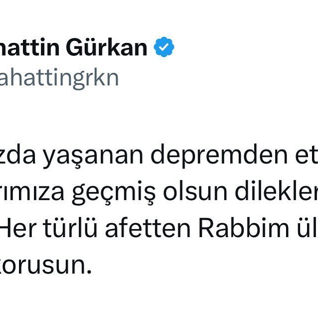 Malatya Büyükşehir Belediye Başkanı Selahattin Gürkan, deprem sonrası vatandaşlara destek mesajı gönderdi