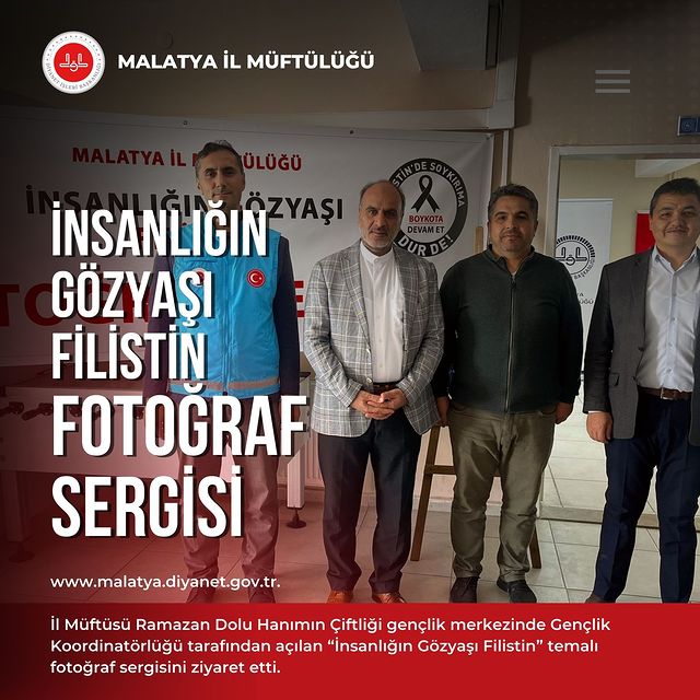 Malatya İl Müftüsü Ramazan Dolu, Filistin Fotoğraf Sergisini Ziyaret Etti