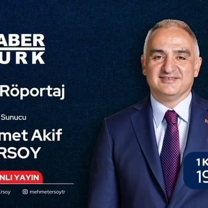 Kültür ve Turizm Bakanı Mehmet Nuri Ersoy, Haber Türk TV'de Canlı Yayına Katılıyor