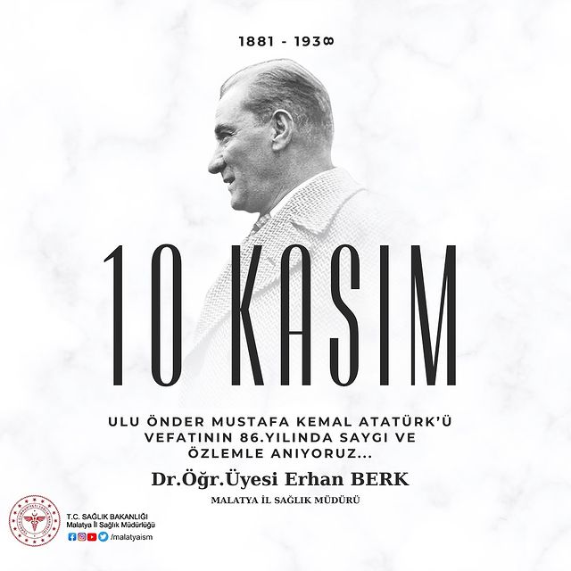 86. Yıl Dönümünde Atatürk'ü Anma Mesajı