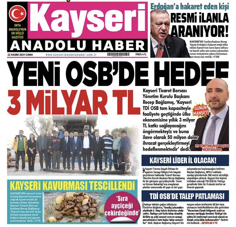 Kayseri Ticaret Borsası'ndan Açıklama