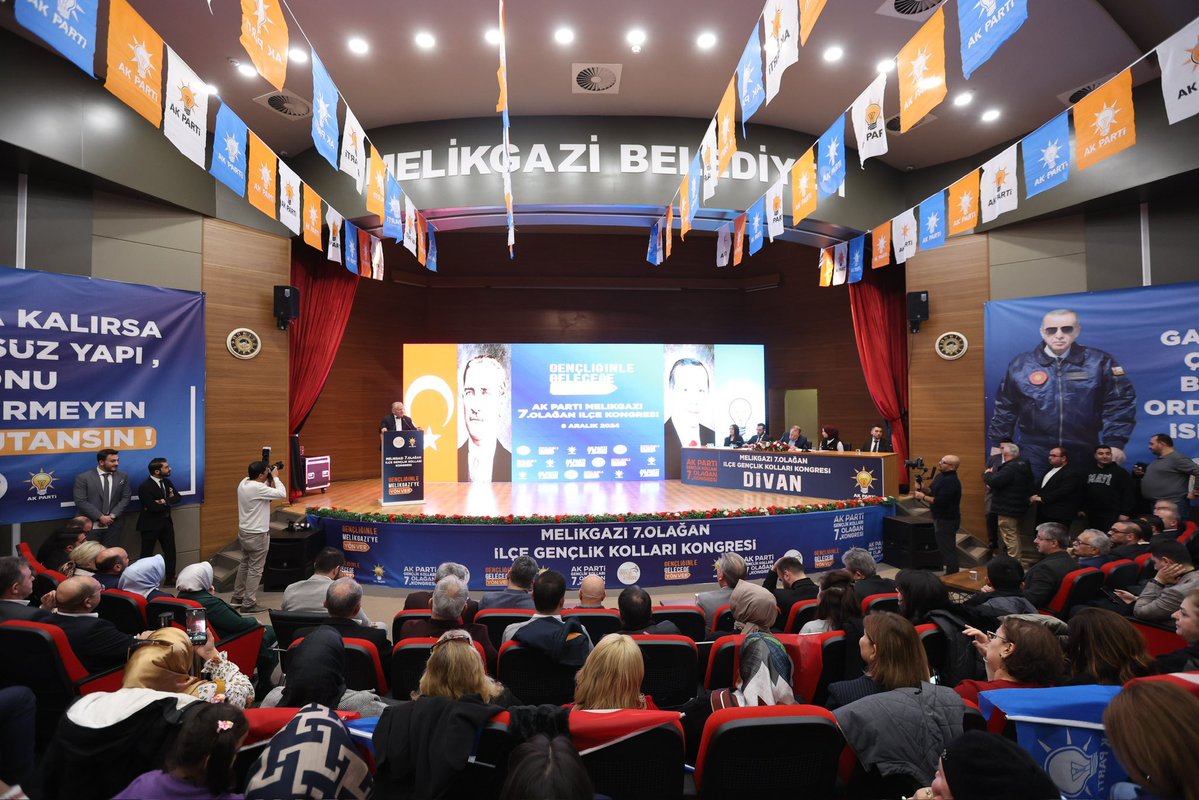 AK Parti Melikgazi İlçe Gençlik Kolları Kongresi Gerçekleşti