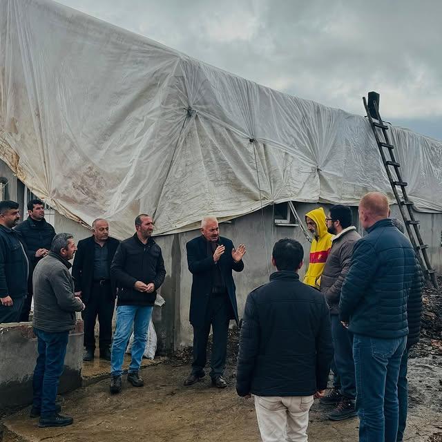 Sürgü Mahallesi'nde Evi Yanan Vatandaşa Destek Ziyareti