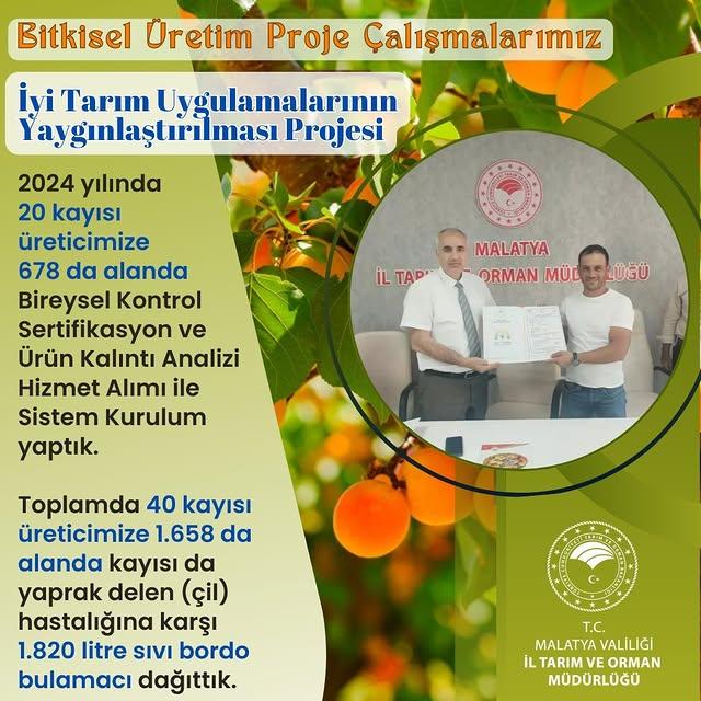 Malatya Tarım İl Müdürlüğü, Üreticilere Destek Vermeye Devam Ediyor