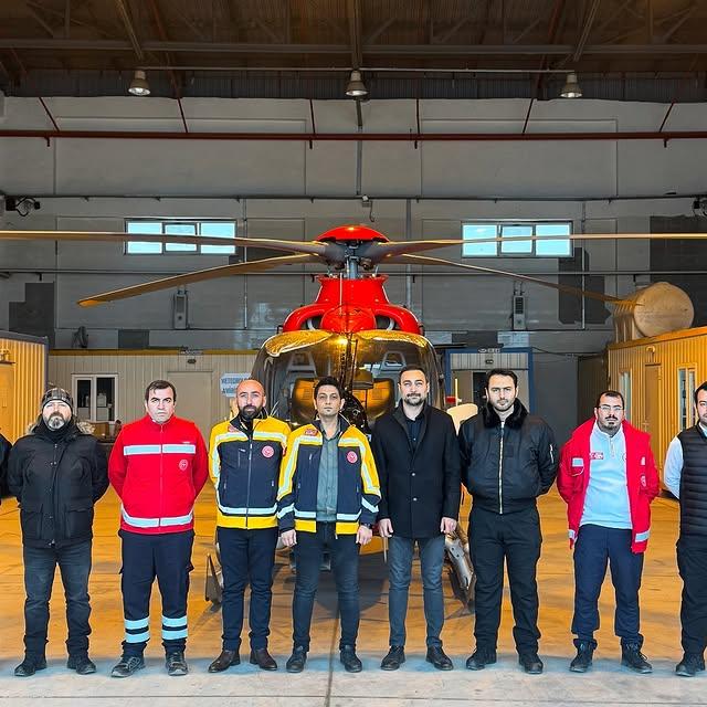 Malatya'da Helikopter Ambulans Ekibi Ziyareti