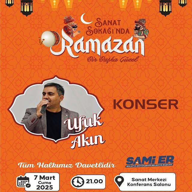 Malatyada Ramazan Bir Başka Güzel: Ufuk Akın Konseri