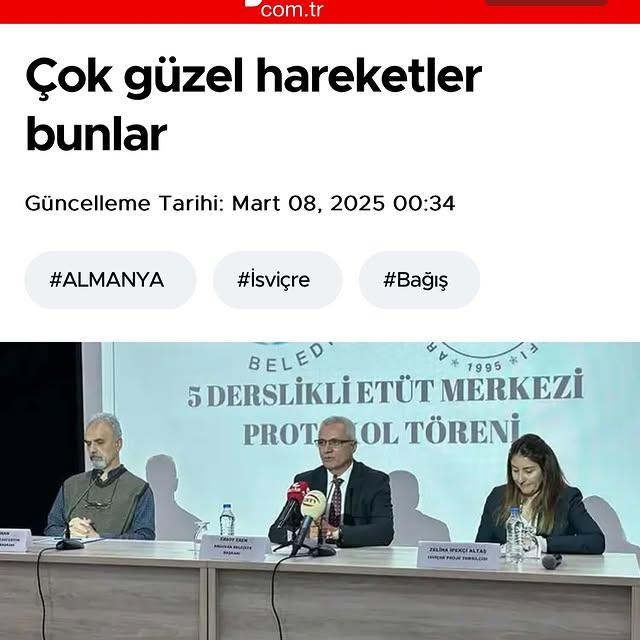 Arguvan Belediyesi ve Köyleri Eğitim Kültür Vakfı'nın Etüt Merkezi Projesi Uluslararası Medyada Yer Buldu