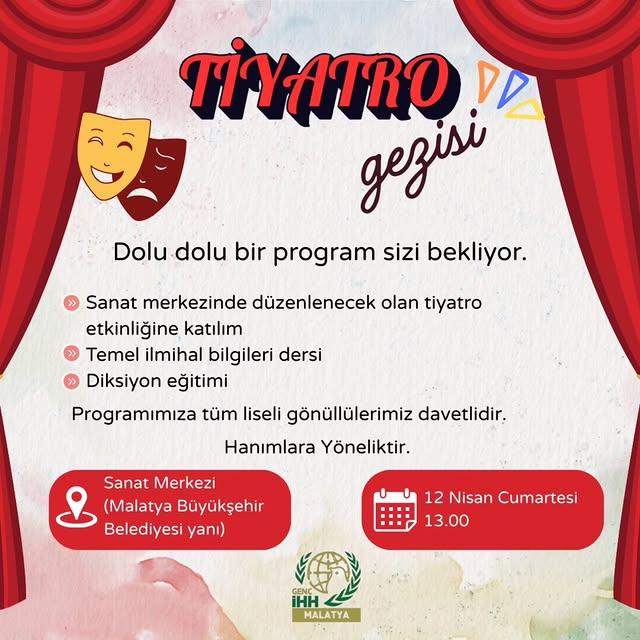 Malatya'da Liseli Gönüllüler Tiyatro ve İlimihaill ile Buluşacak