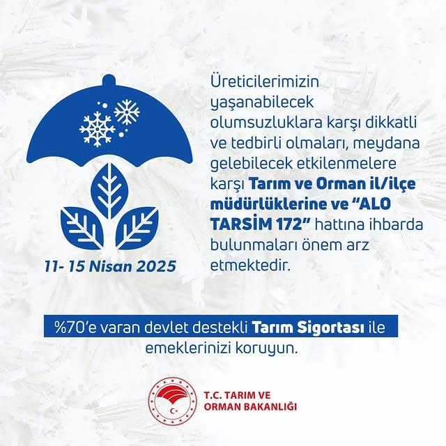 Malatya'da Zirai İklim ve Hava Durumu Uyarısı: Üreticilerden Dikkatli Olmaları Gelin