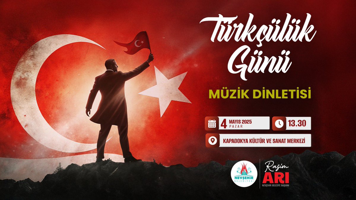 Nevşehir'de TÜRKÇÜLÜK Günü için Müzik Dinletisi