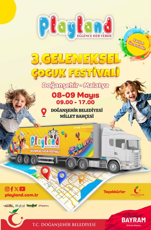 Doğanşehir'de Çocuk Festivali: Binlerce Çocuk Eğlenceye Davet Ediliyor