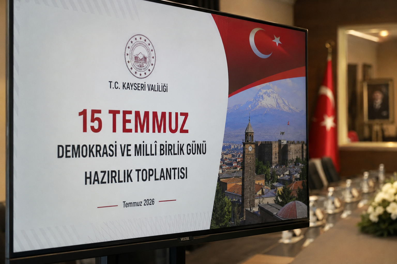 Kayseri'de 15 Temmuz Hazırlıkları Tamamlandı: Güvenlik ve Anma Programı Masaya Yatırıldı