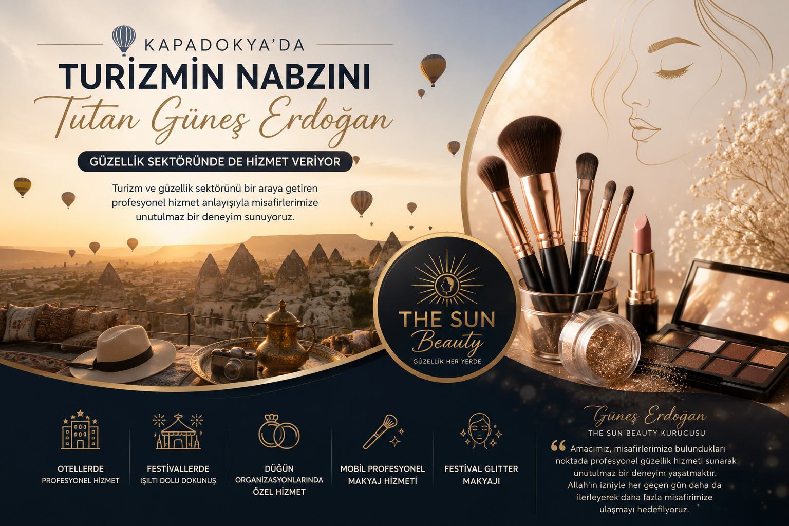 Güneş Erdoğan, Turizm Deneyimini Güzellik Hizmetleriyle Birleştiriyor