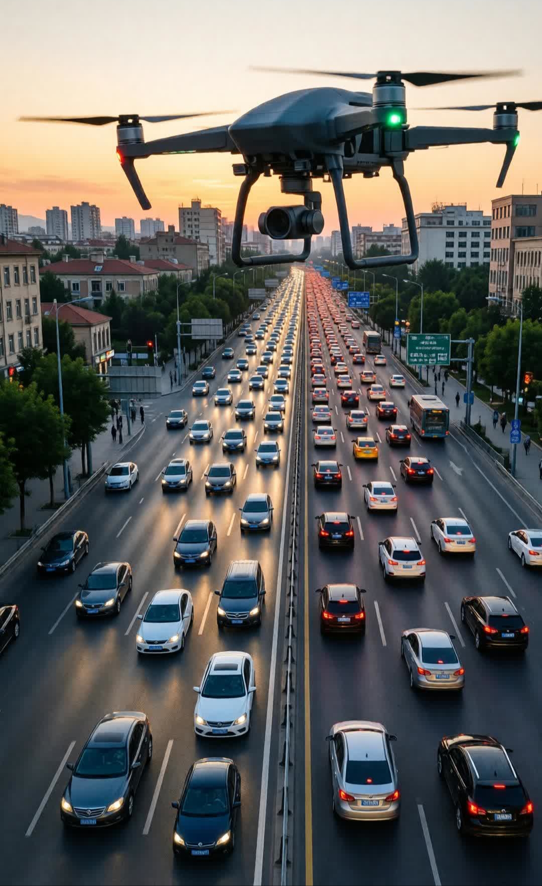Gaziantep'te Jandarmadan Drone Destekli Trafik Denetimi